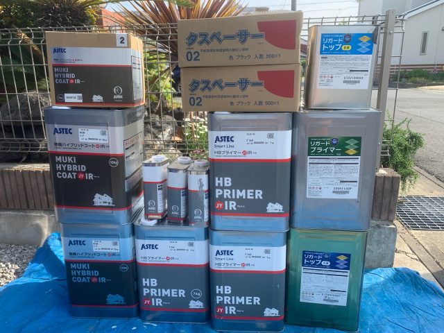 前橋市 屋根塗装 塗料一式 ミヤケン