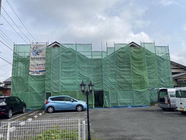前橋市 屋根外壁塗装工事 アパート 足場組立 お客様の声 ミヤケン
