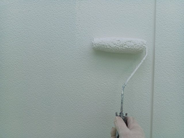 富岡市 外壁 上塗り2回目 ミヤケン