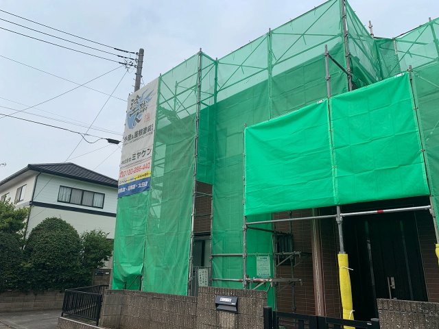 佐波郡玉村町 外壁塗装 足場組み ミヤケン
