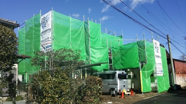 高崎市 外壁塗装 足場組み ミヤケン