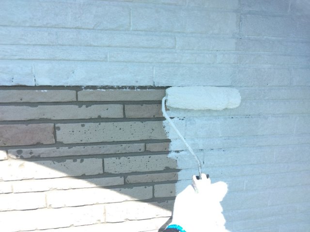 北群馬郡吉岡町 外壁塗装工事 外壁下塗り お客様の声 ミヤケン