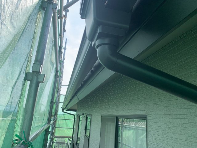 前橋市 屋根外壁塗装工事 雨樋・破風板完了 お客様の声 ミヤケン