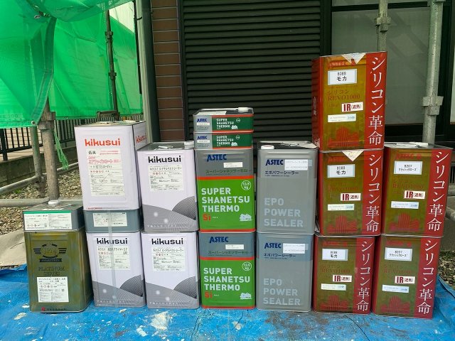 佐波郡玉村町 外壁塗装 塗料一式 ミヤケン