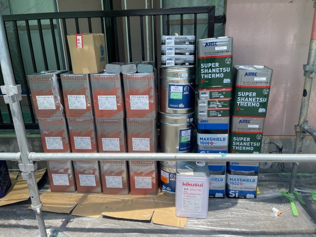 高崎市 アパート 屋根外壁塗装工事 材料一式 お客様の声 ミヤケン