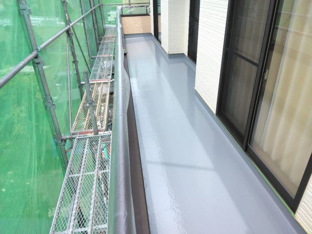 北群馬郡吉岡町 外壁塗装工事 ベランダ防水施工後 お客様の声 ミヤケン