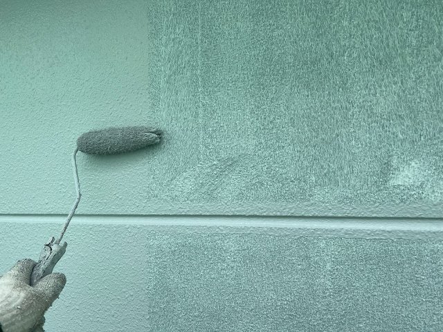 邑楽郡千代田町 外壁 上塗り1回目 ミヤケン