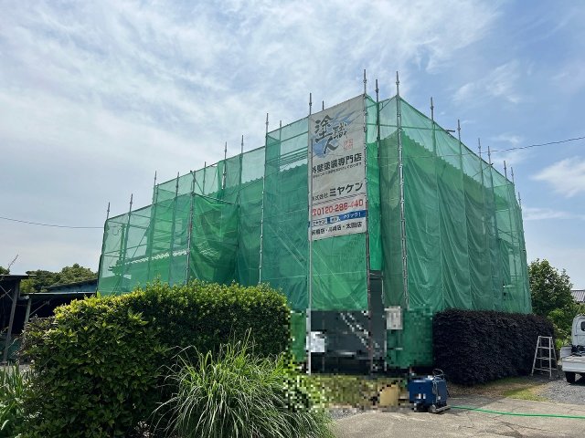 邑楽郡千代田町 外壁塗装 足場組み ミヤケン
