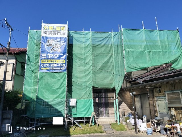高崎市 外壁塗装 足場組み ミヤケン