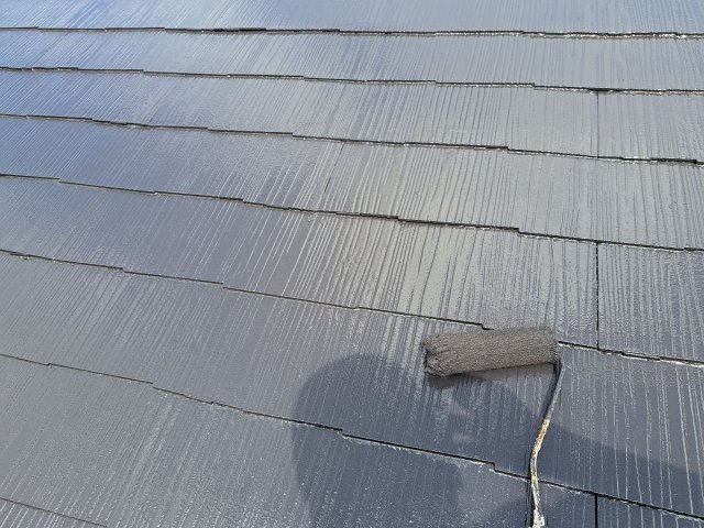 太田市 屋根塗装 上塗り2回目 ミヤケン