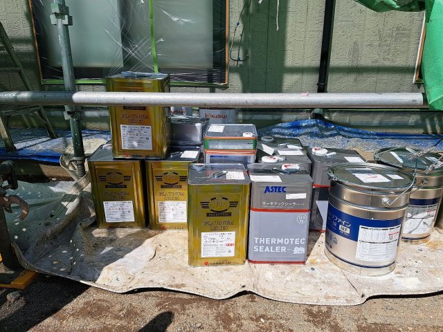 伊勢崎市 外壁 塗料一式 ミヤケン