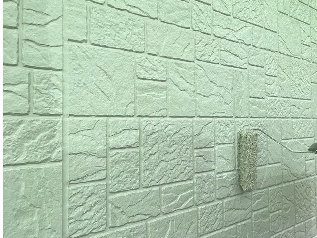 前橋市 外壁塗装 上塗り2回目 ミヤケン