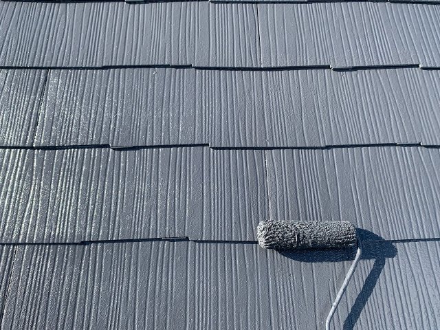 佐波郡 屋根 上塗り2回目 ミヤケン