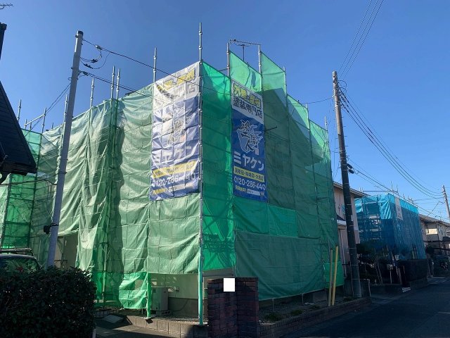 佐波郡 外壁塗装 足場組み ミヤケン