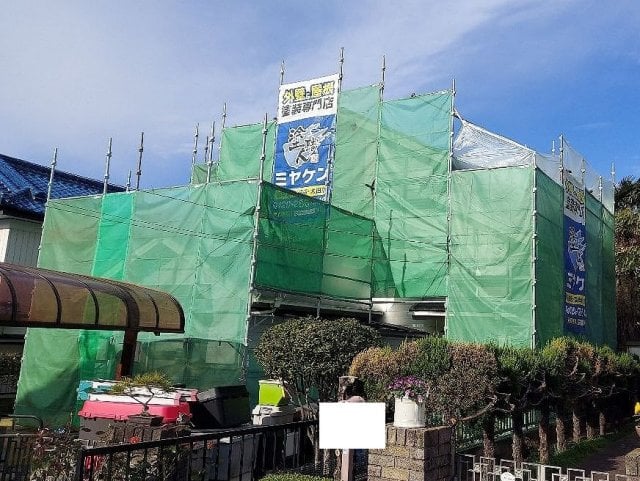 前橋市 外壁 足場組み ミヤケン