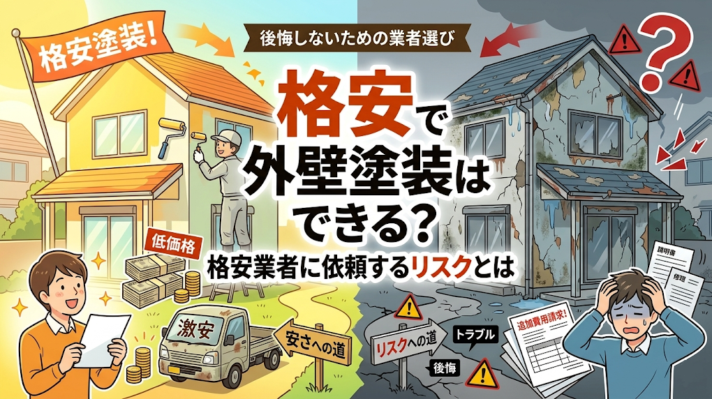 格安で外壁塗装はできる?格安業者に依頼するリスクとは | 外壁塗装