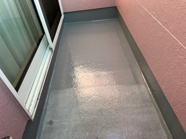 足利市 ベランダ防水 完了 ミヤケン