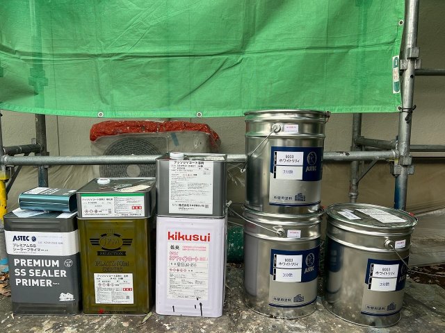 館林市 外壁塗装 塗料一式 ミヤケン