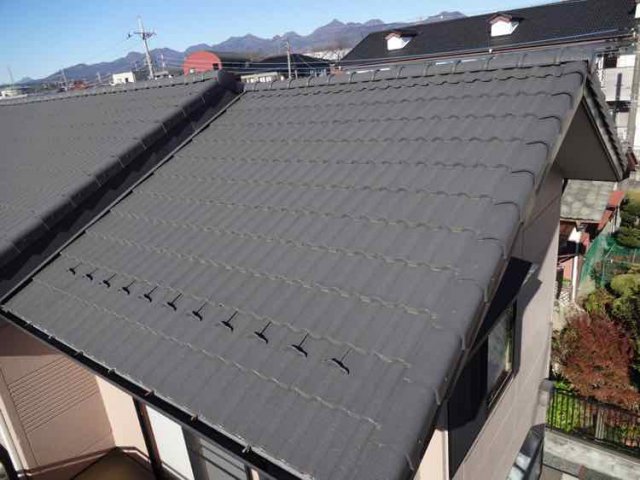 高崎市 セメント瓦屋根 屋根塗装 ミヤケン