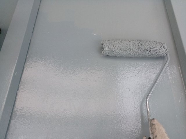 富岡市 屋根塗装 上塗り2回目 ミヤケン