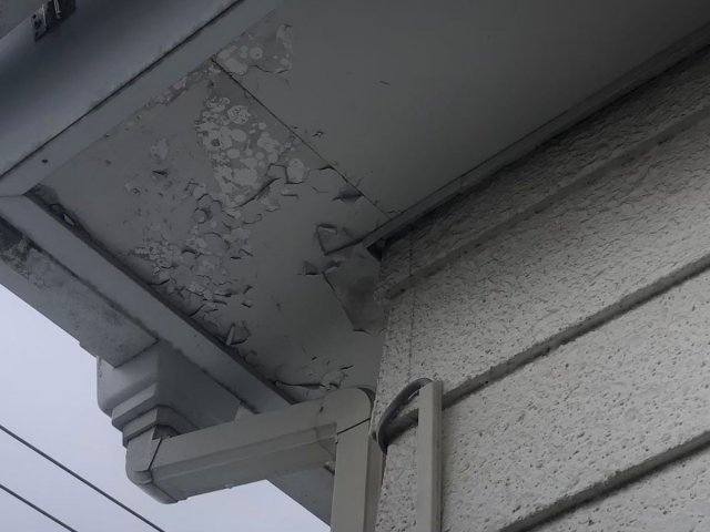 太田市 軒裏天井 塗膜剥がれ ミヤケン