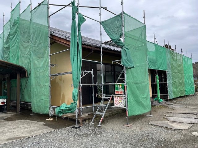 桐生市 外壁塗装 足場組み ミヤケン