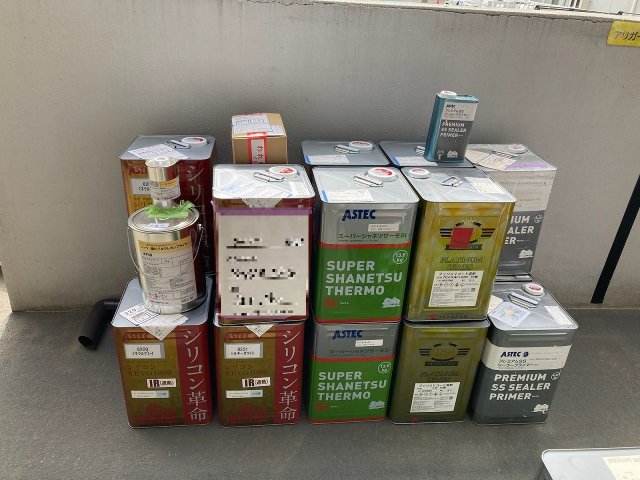 伊勢崎市 外壁塗装 塗料一式 ミヤケン