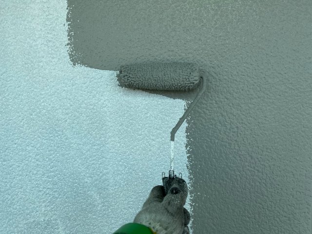 前橋市 外壁 上塗り1回目 ミヤケン