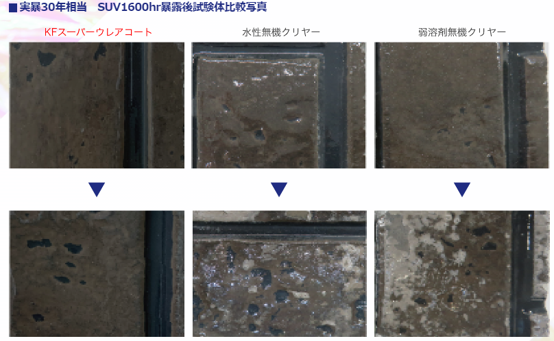 暴露試験 30年耐久比較