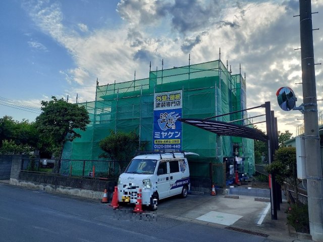 佐波郡玉村町 外壁塗装 足場組み ミヤケン