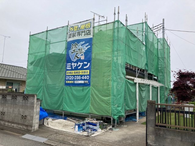 太田市 外壁塗装 足場組み ミヤケン