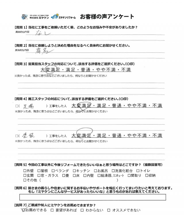 桐生市川内町 アンケート ミヤケン