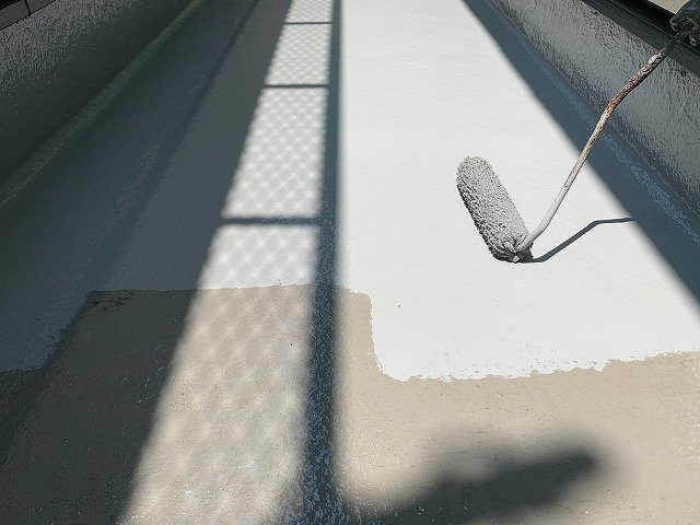 高崎市 ベランダ防水 上塗り ミヤケン