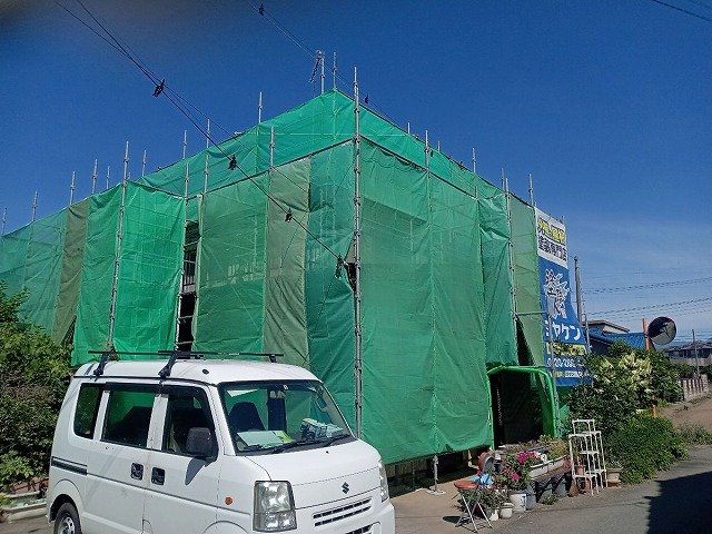 太田市 外壁塗装 足場組 ミヤケン