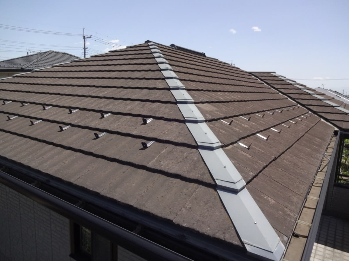前橋市下細井町 屋根のコケ ミヤケン