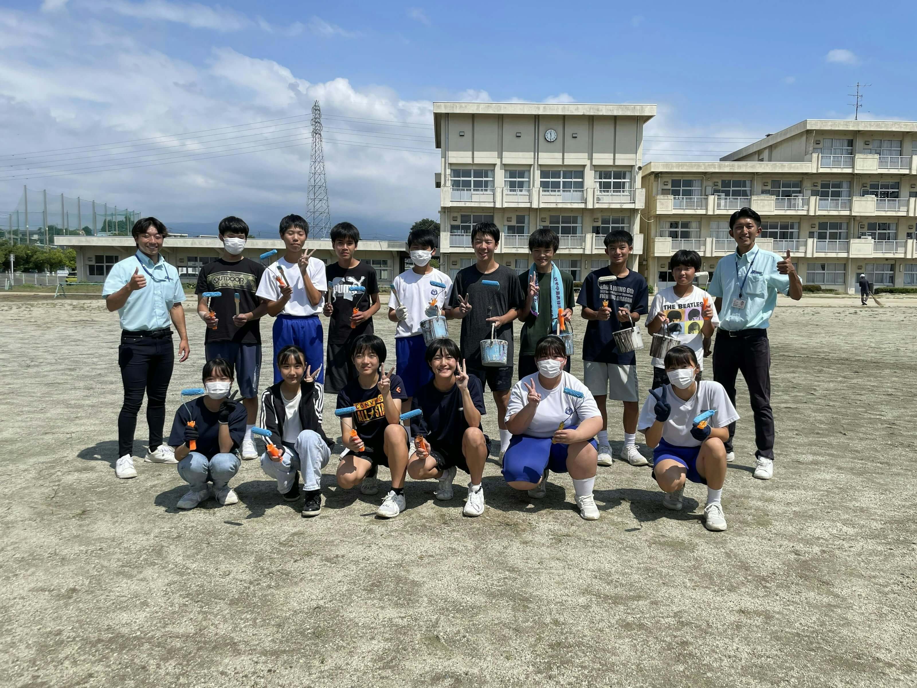 2024年 前橋市立鎌倉中学校職場体験 塗装学習