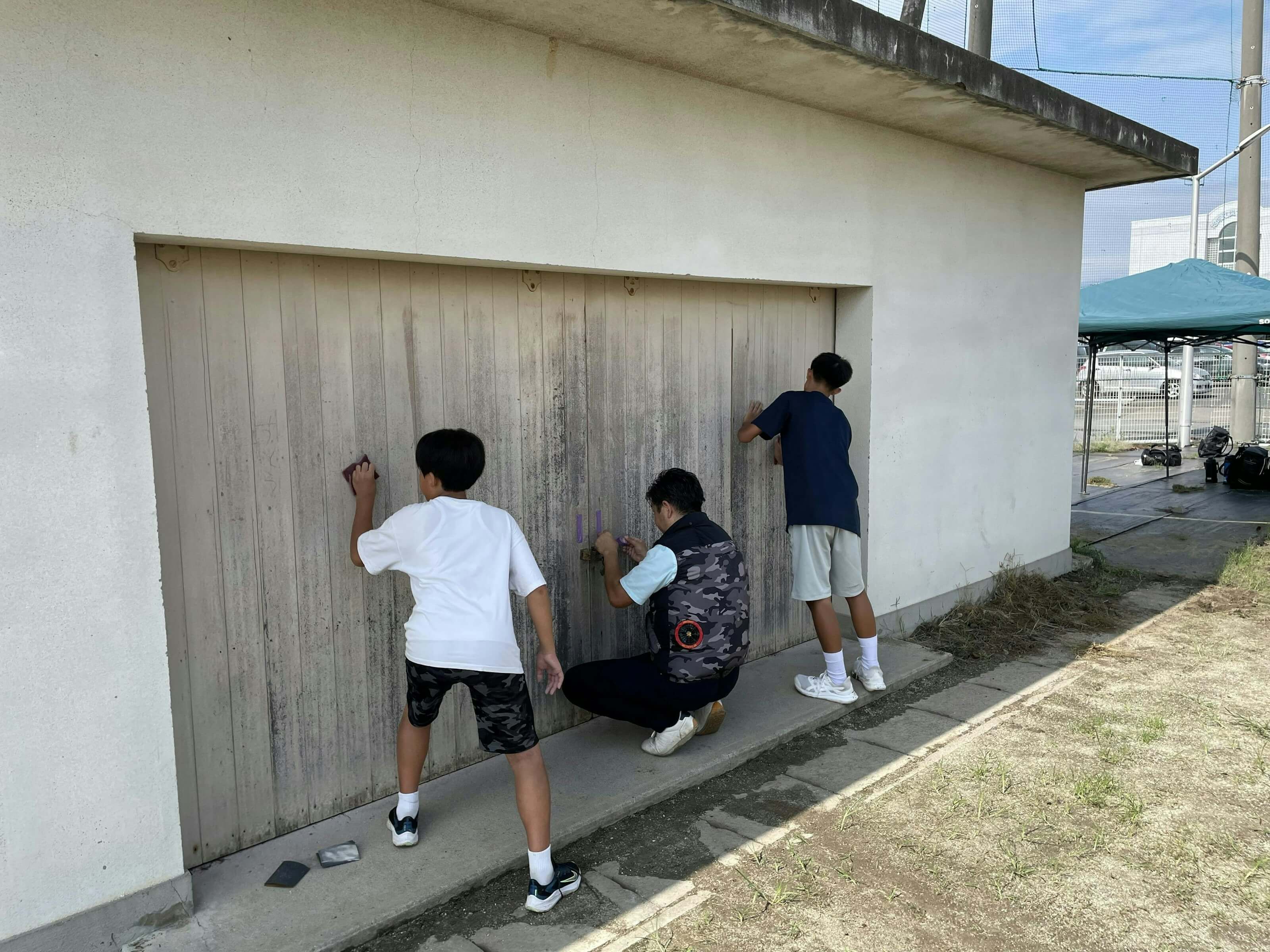 2024年 前橋市立鎌倉中学校職場体験 塗装学習