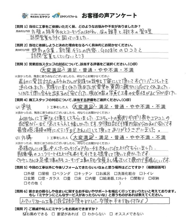 アンケート ミヤケン