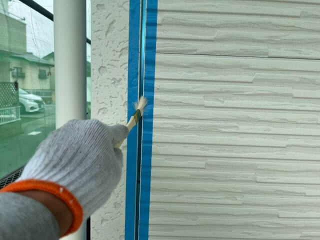安中市 外壁塗装 コーキング プライマー塗布 ミヤケン