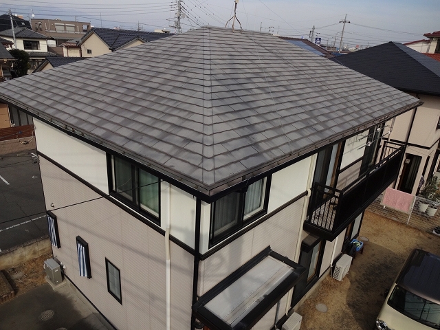 高崎市江木町 外壁塗装 屋根 色あせ ミヤケン