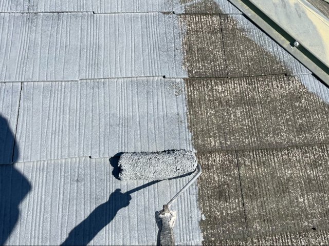 高崎市下小島町 屋根外壁塗装 屋根 下塗り ミヤケン