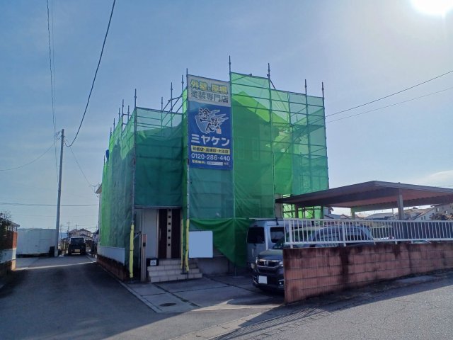 安中市 屋根外壁塗装 足場 ミヤケン
