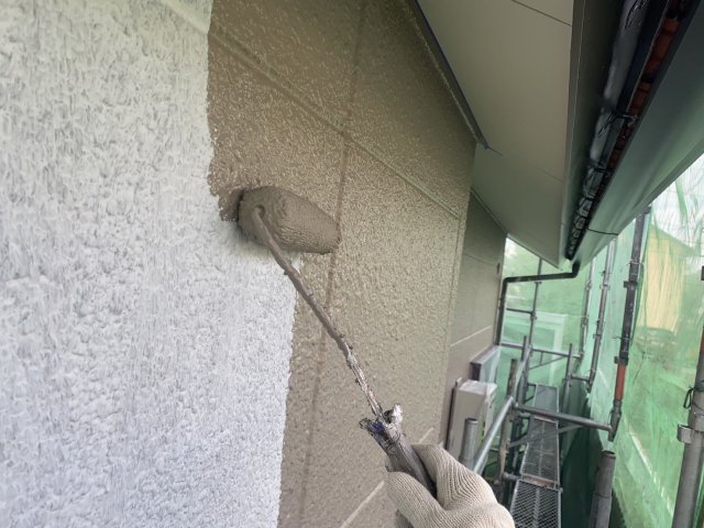 前橋市 外壁塗装 外壁 上塗り ミヤケン