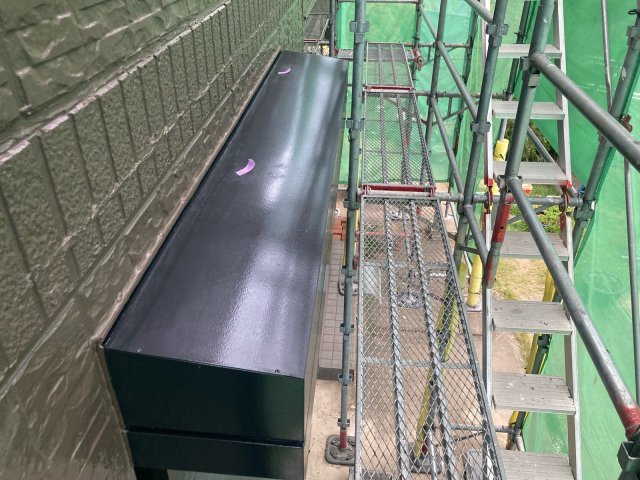 前橋市六供町 外壁塗装 シャッターボックス 完了 ミヤケン