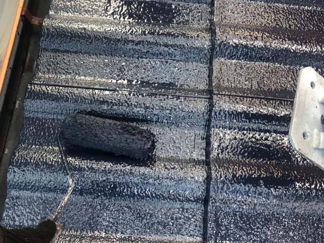 邑楽郡邑楽町 屋根塗装 下塗り1 ミヤケン