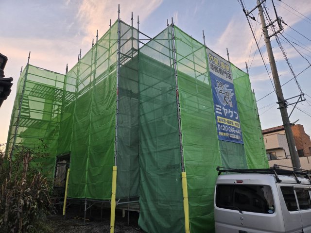 高崎市剣崎町 屋根外壁 足場 ミヤケン