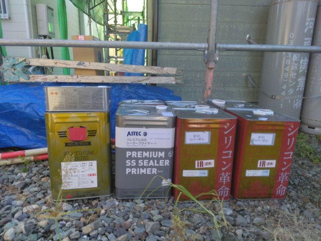 高崎市 屋根外壁塗装 材料一式 ミヤケン