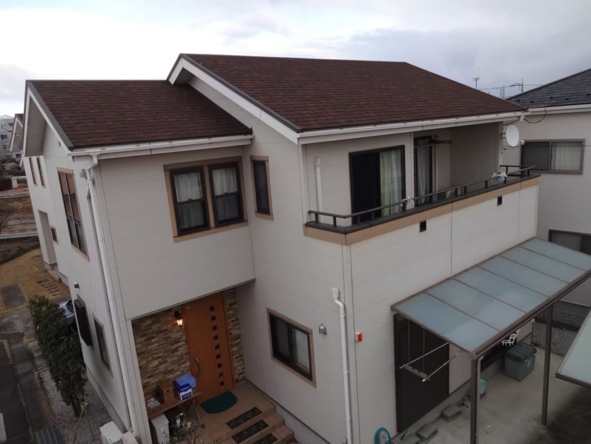 高崎市浜尻町 屋根外壁塗装 ビフォーミヤケン