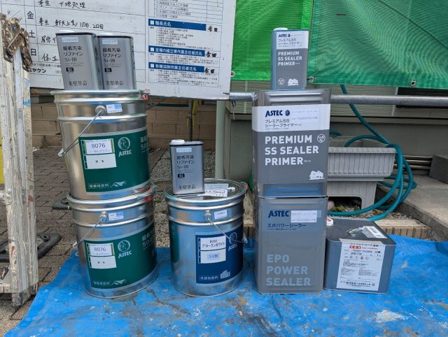 高崎市浜尻町 屋根外壁塗装 材料一式 ミヤケン