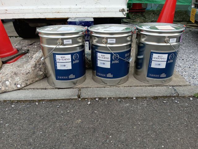 前橋市青柳町 屋根外壁塗装 材料一式 ミヤケン